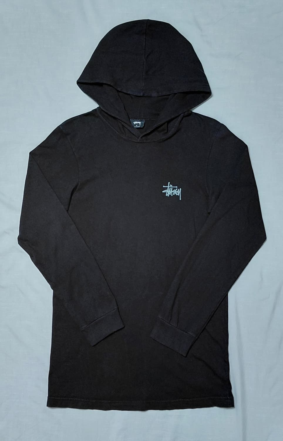 [S] 스투시 월드투어 롱슬리브 후드 티셔츠 블랙 (멕시코산) 상품이미지2