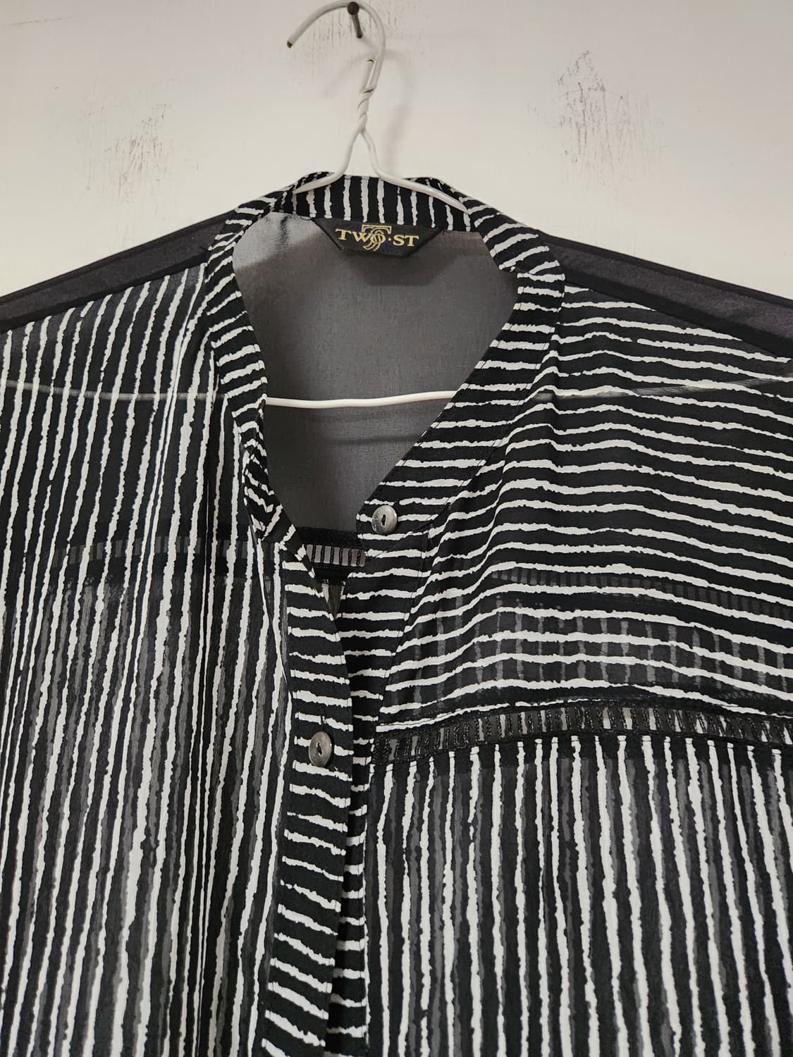 TWO-ST  시스루 롱 셔츠  가디건 FREE 상품이미지3