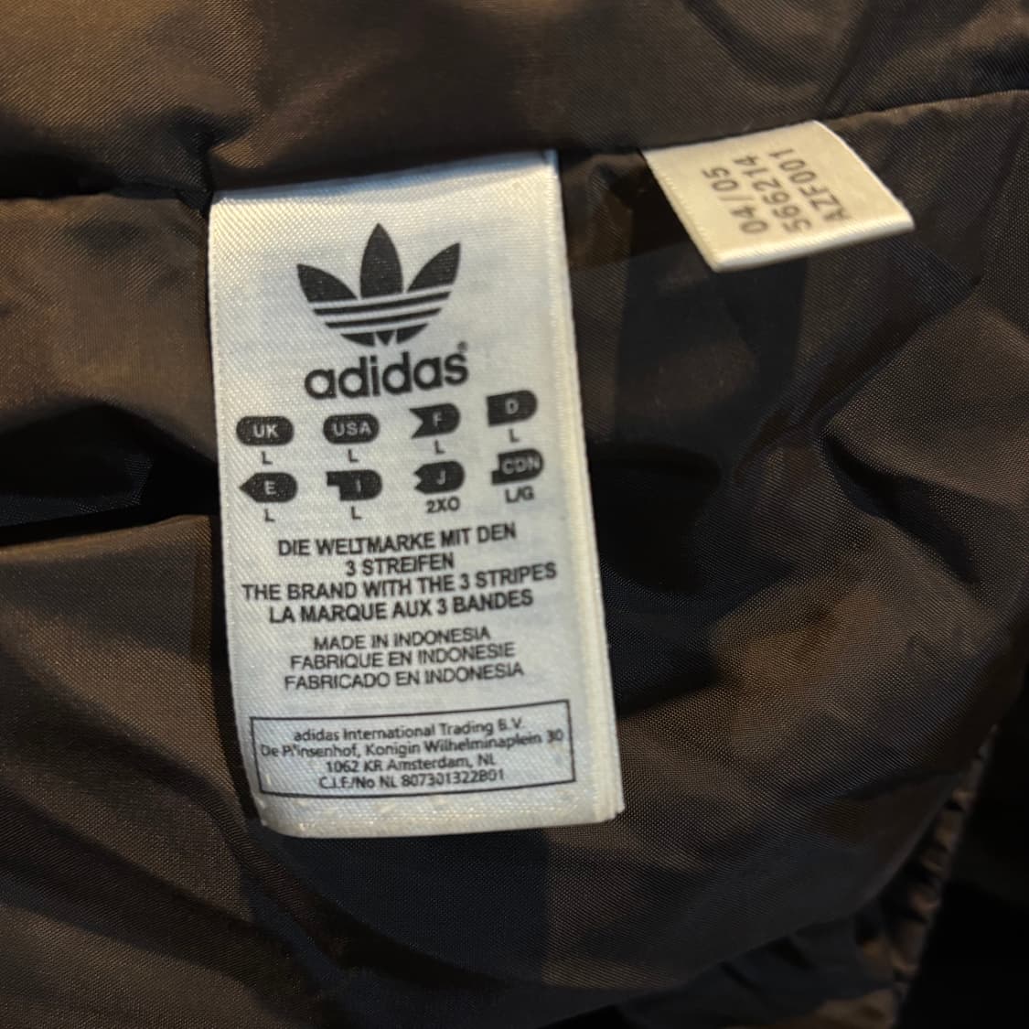 [빅사이즈] 아디다스 브라운 아디다스 패딩 주황 불꽃 파버로고 상품이미지5