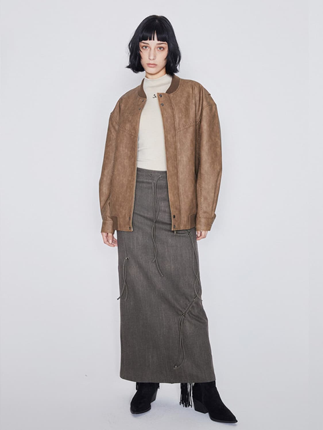 [새상품] 애프터아워즈 레더봄버자켓 상품이미지5