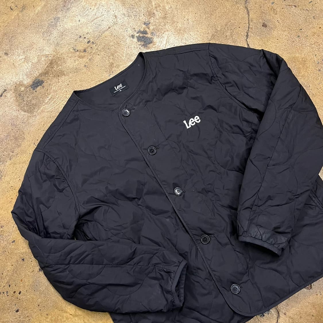 [정품/M] Lee 리 블랙 퀼팅 자켓 b15 상품이미지1