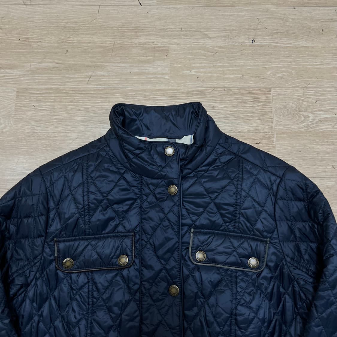 바버 여성 다이아몬드 퀼팅 벨티드 재킷 [네이비] S/90 상품이미지2