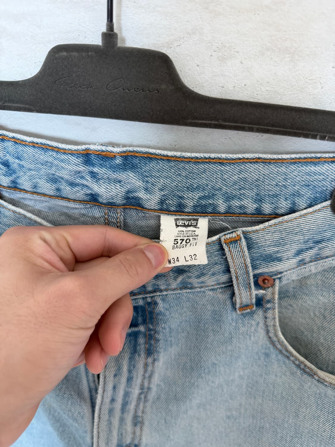 빈티지 리바이스 570 데님 34x32 상품이미지4