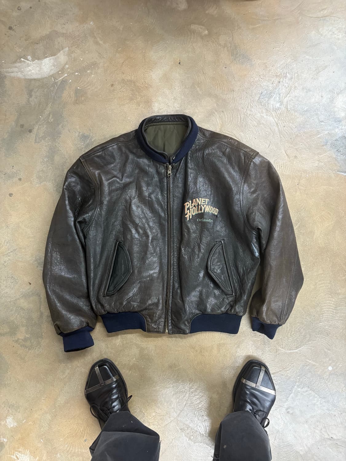 90s Planet Hollywood 레더자켓 상품이미지2