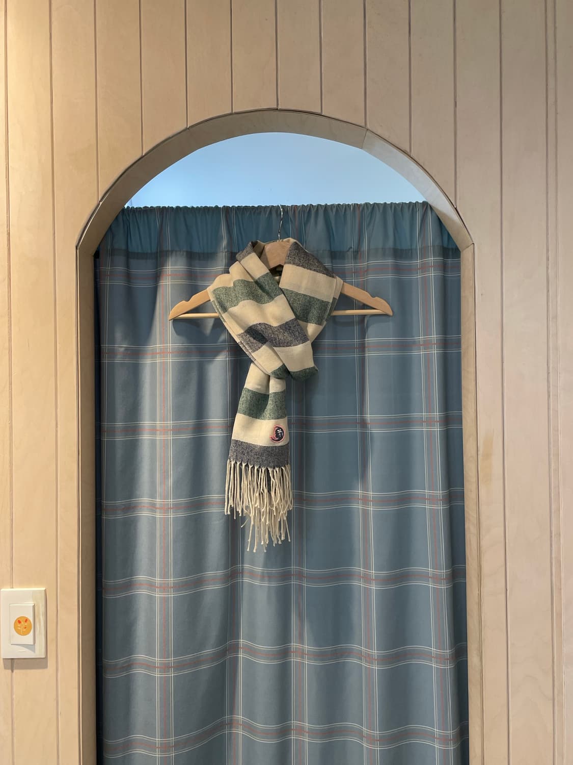 새제품) 일본빈티지 모리걸 숄 단가라머플러 상품이미지5