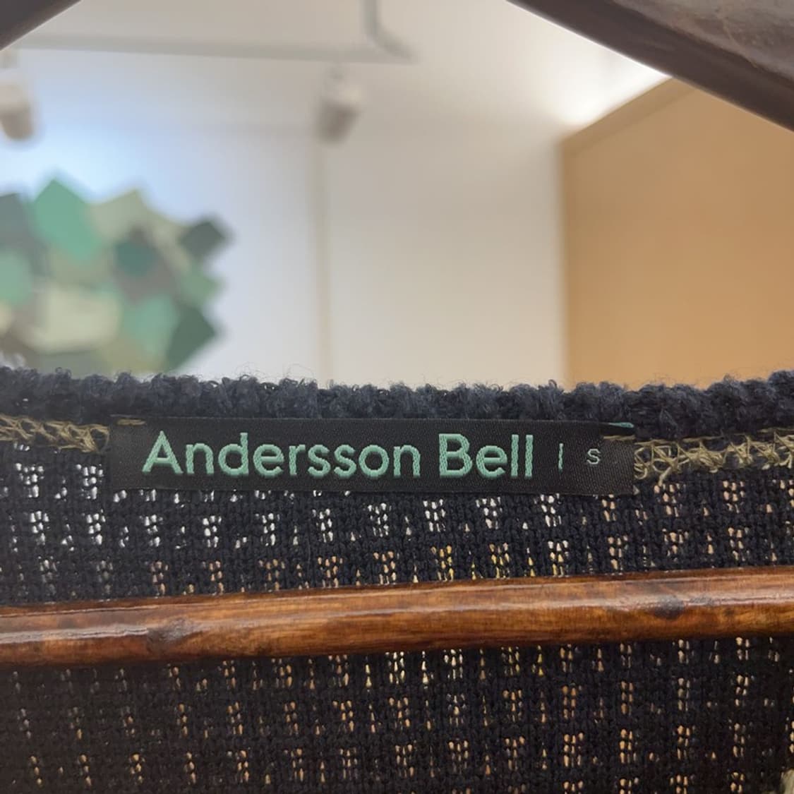 앤더슨벨 유니크 배색 콘트라스트 보트넥 니트 S C08879 상품이미지5