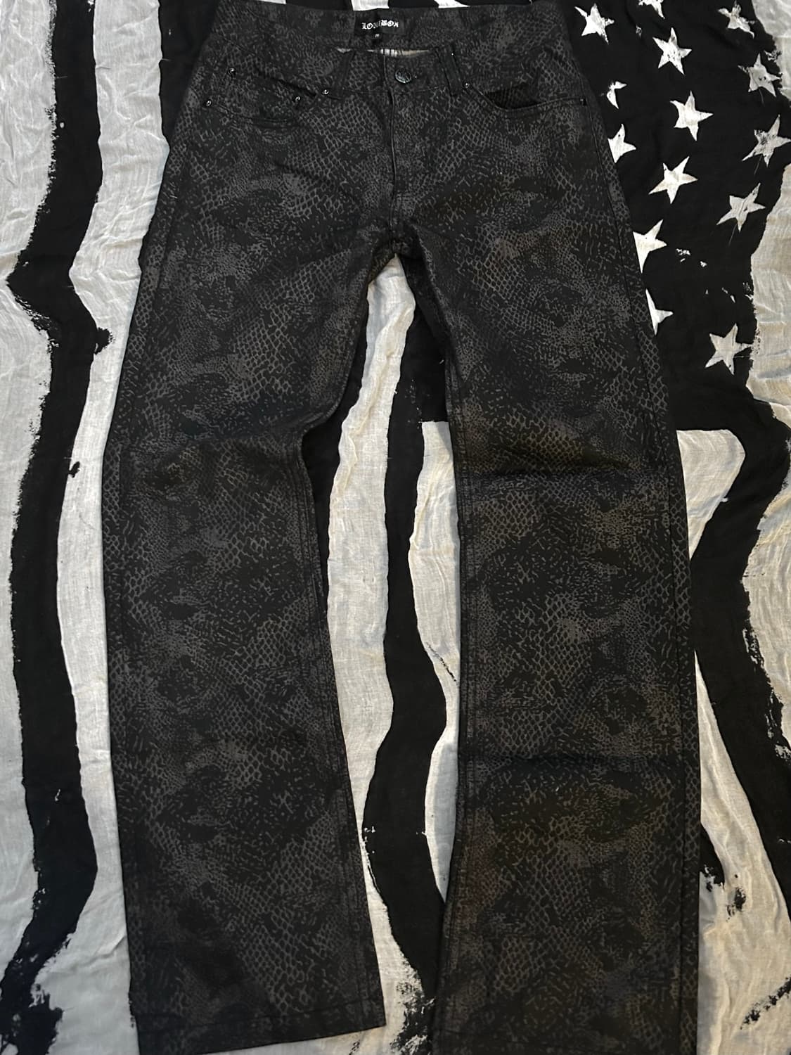 *archive* 2000s lowbox v-kei 파이톤 팬츠 상품이미지1