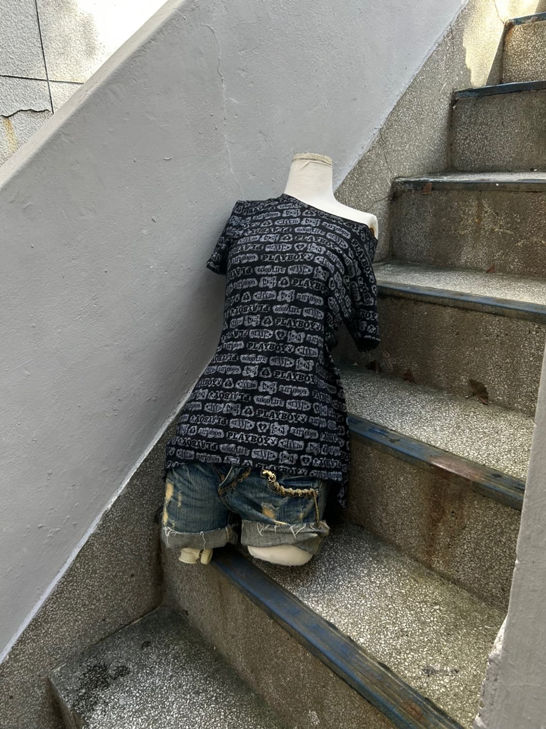 *rare* 일본빈티지 00s 플레이보이 버니 레터링 티셔츠 상품이미지1