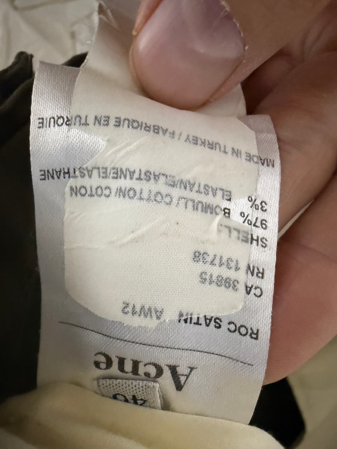 아크네 카키면바지 acne 상품이미지4