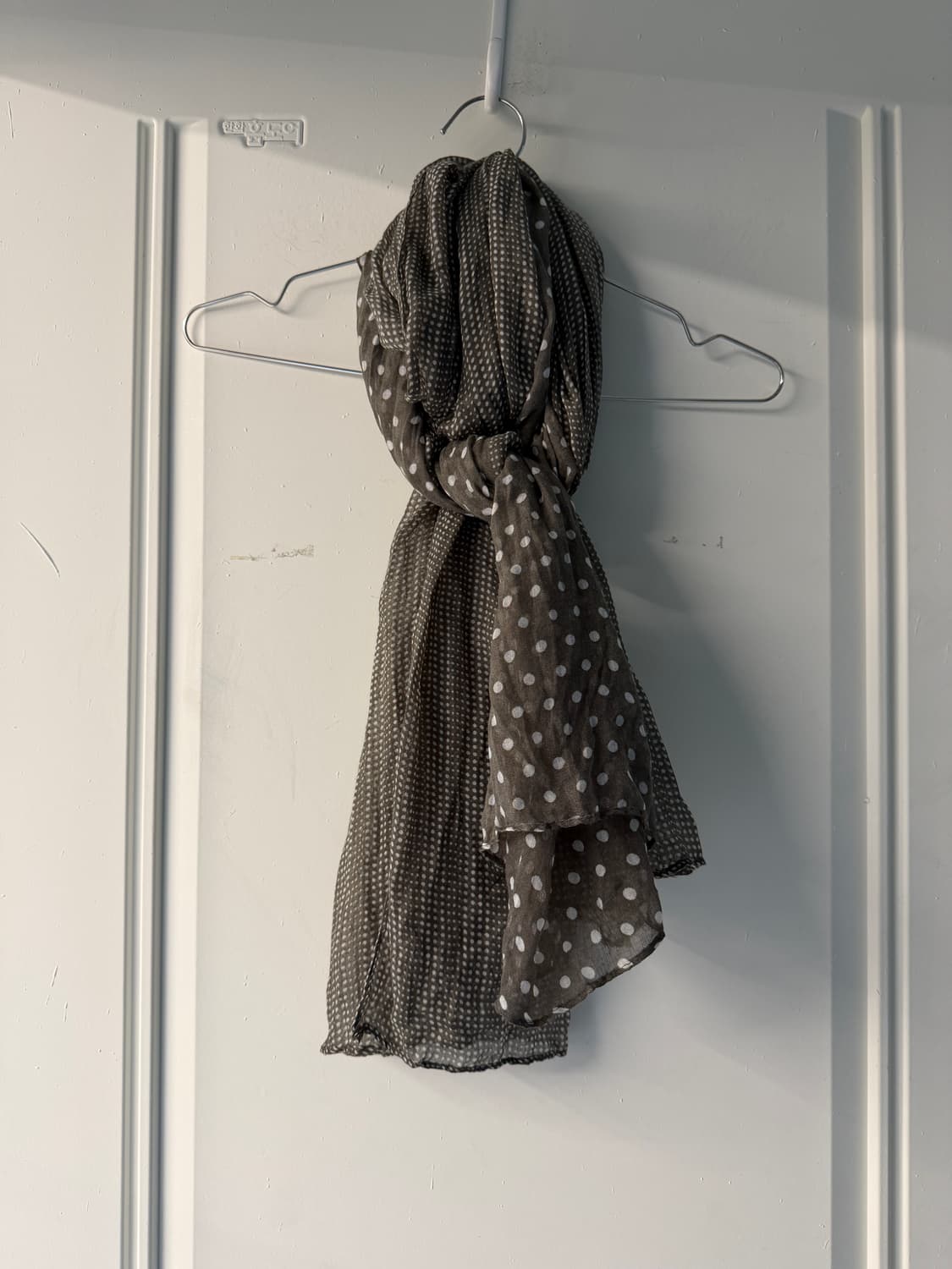 일본빈티지 모리 브라운 도트 머플러 상품이미지8