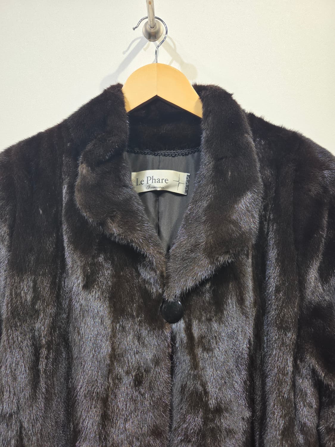 진도패션 르파르(Le Phare) 블랙그라마 리얼 밍크 코트 상품이미지3