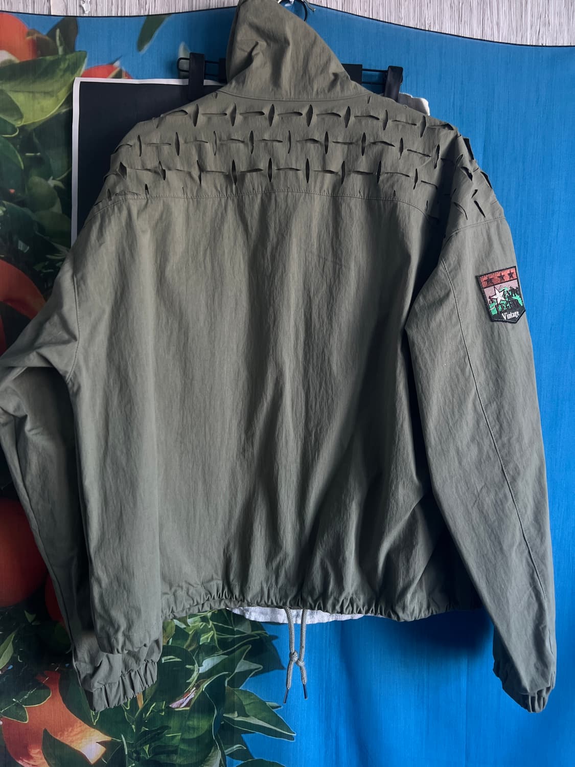 블루 선플라워garden snip trench short work jac 상품이미지2