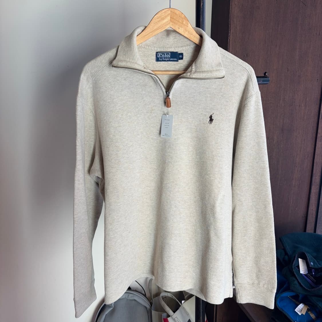 15761 - 폴로 랄프로렌 오트밀 반집업 니트 상품이미지2