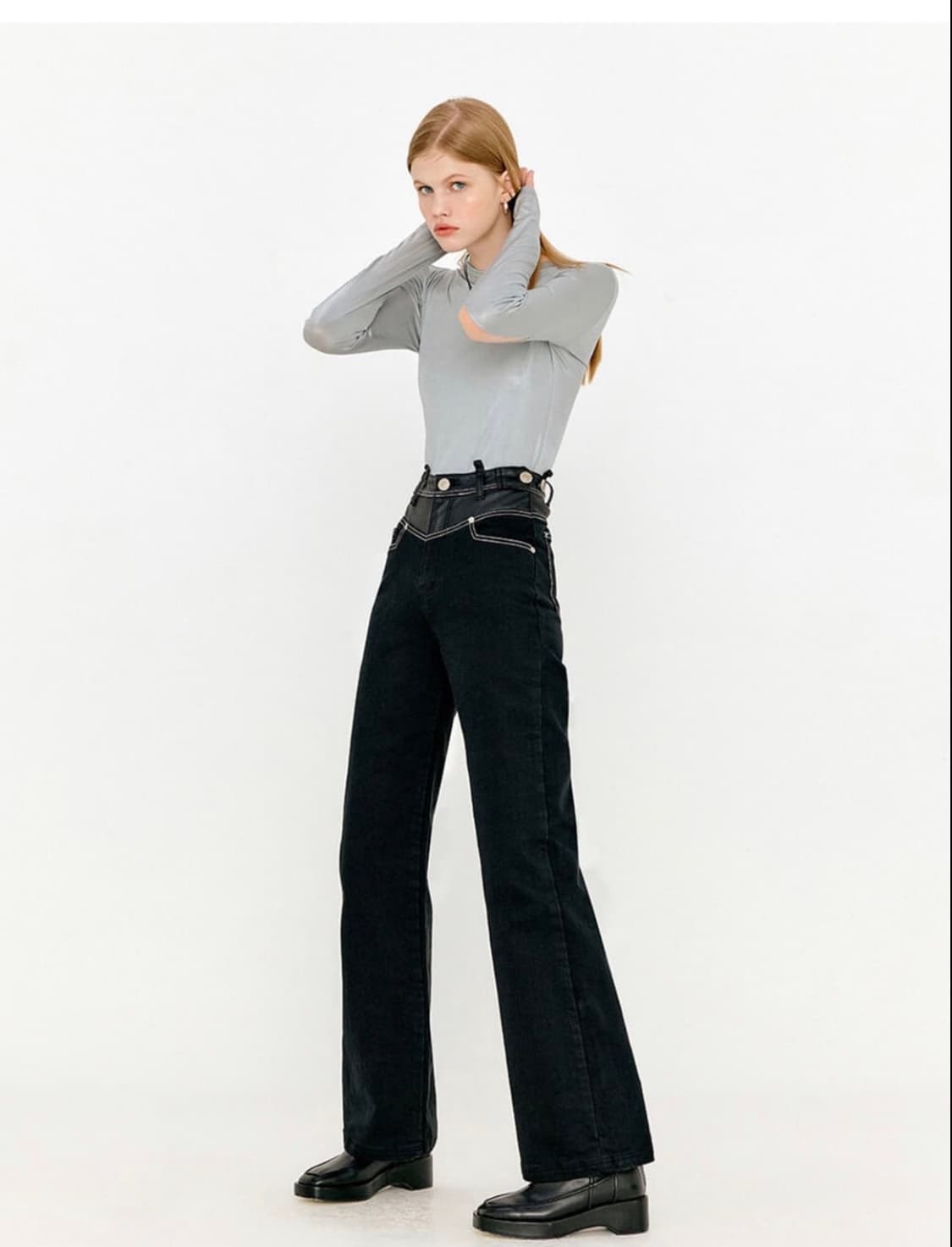 Yuse 유즈 레더포인트 바지 (거의새거) 상품이미지3