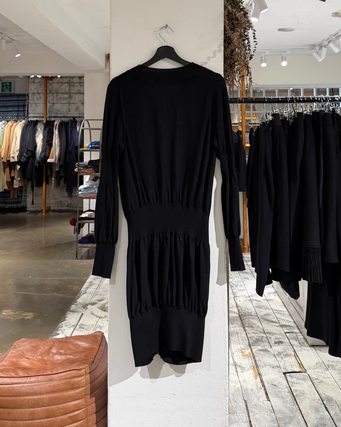 준야 와타나베 블랙 딥브이넥 버튼업 롱 니트 가디건 상품이미지6