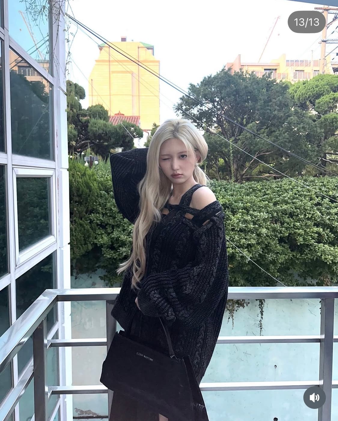 [아이브 가을 착용] 글렌 마틴스 x h&m 케이블 니트 가디건 블랙 상품이미지9