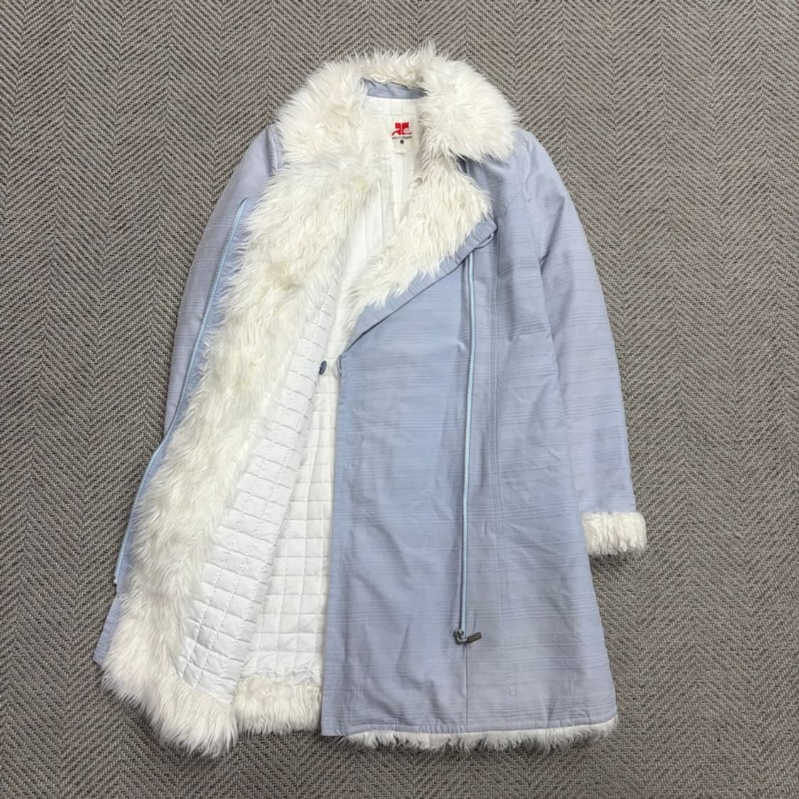 꾸레쥬 화이트 퍼 카라 자켓 v1795 상품이미지5