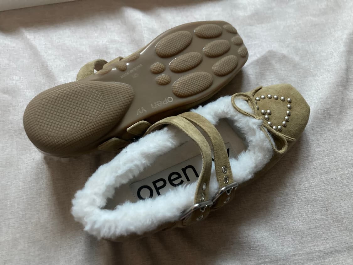 오픈와이와이 시어링 퍼 플랫 브라운 상품이미지6