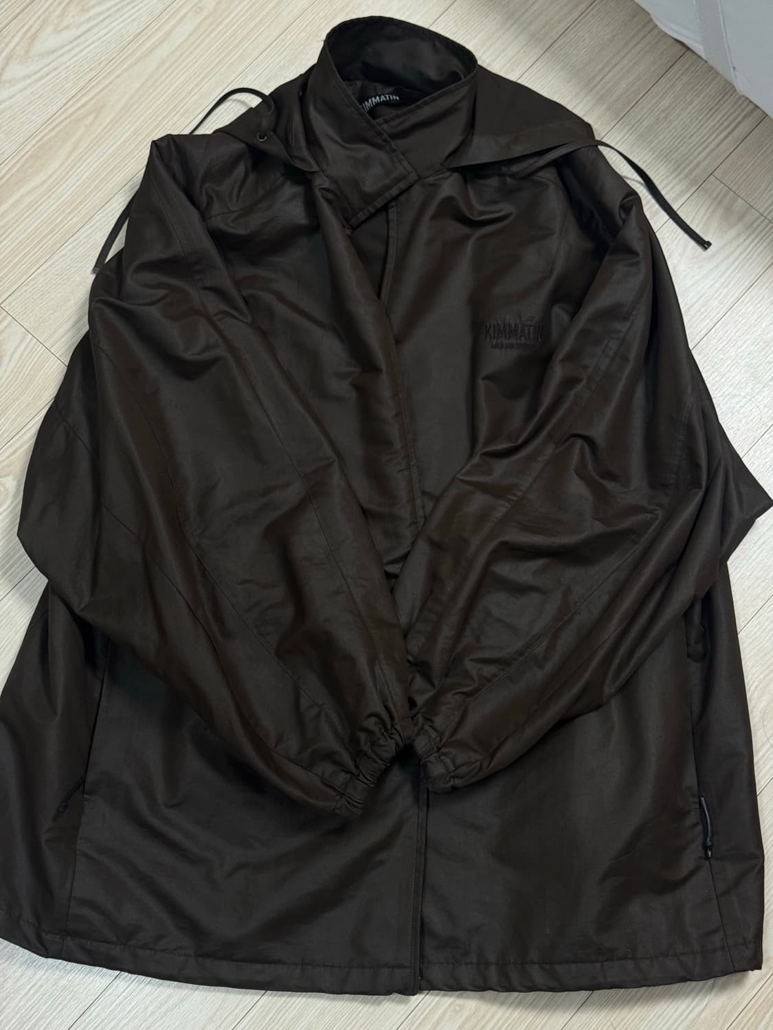 KIMMATIN 하이넥 벌룬 코팅 점퍼 브라운  상품이미지6