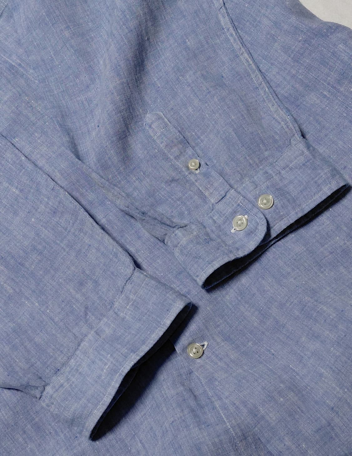 [105] ORIHICA 린넨 100% 7~8부 셔츠 (스카이블루) 상품이미지9