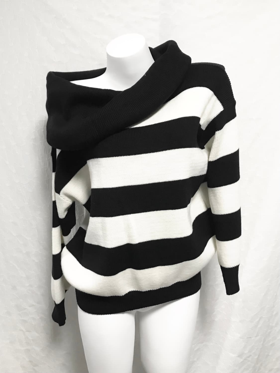 빈티지 에고이스트 갸루 드레이프 오프숄더 스트라이프 니트 탑 상품이미지2