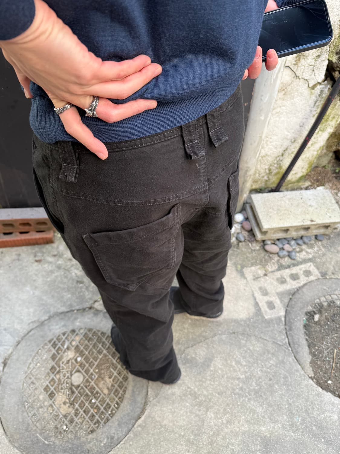 블랙멀 split trouser black M 상품이미지5