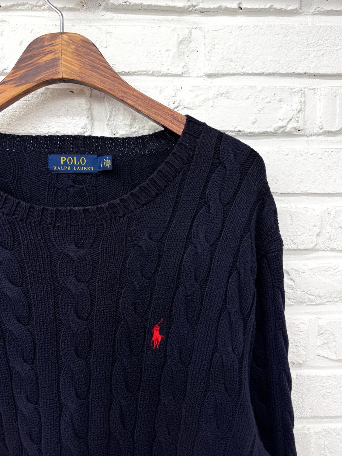 폴로 네이비 케이블 니트  상품이미지4