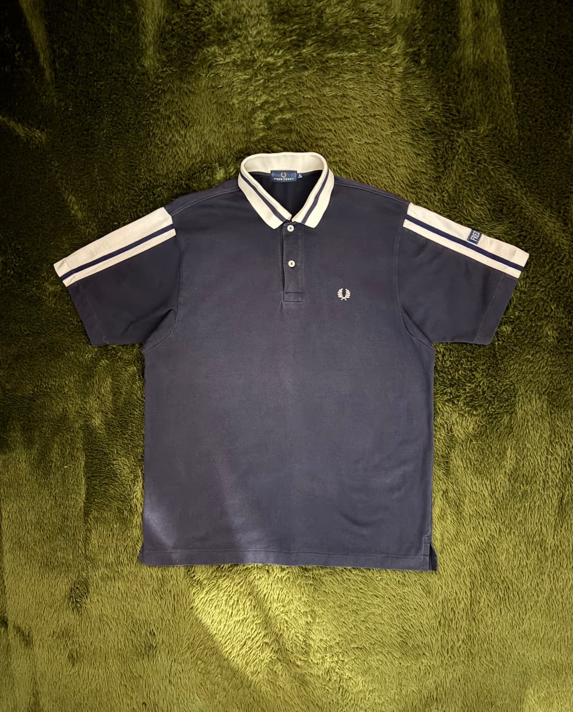[L] 프레드 페리 샘플 MADE IN JAPAN 폴로 티셔츠 네이비 상품이미지1