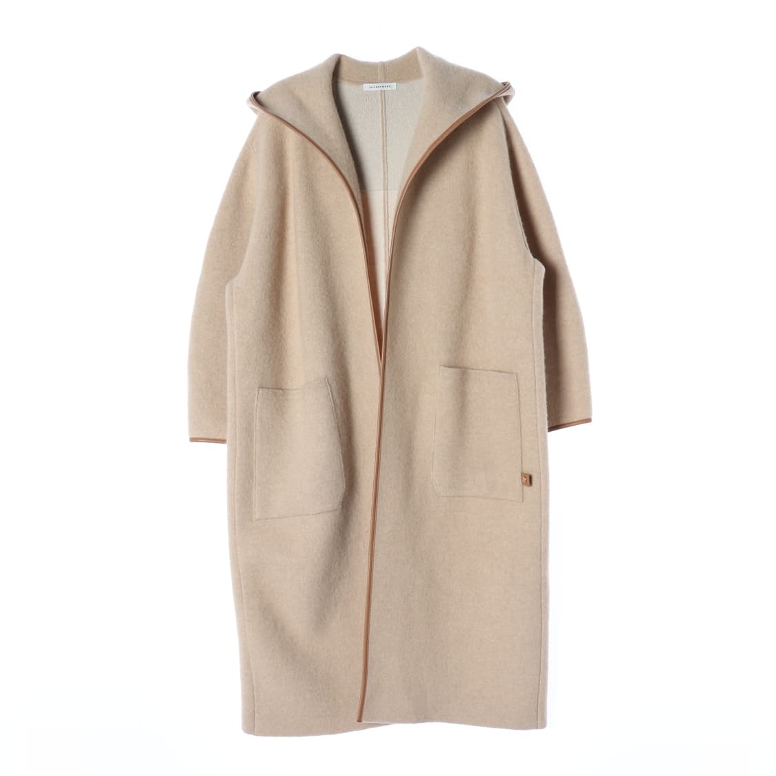 더캐시미어 24FW 카멜 블렌드 후드 니트 가디건 코트 상품이미지1