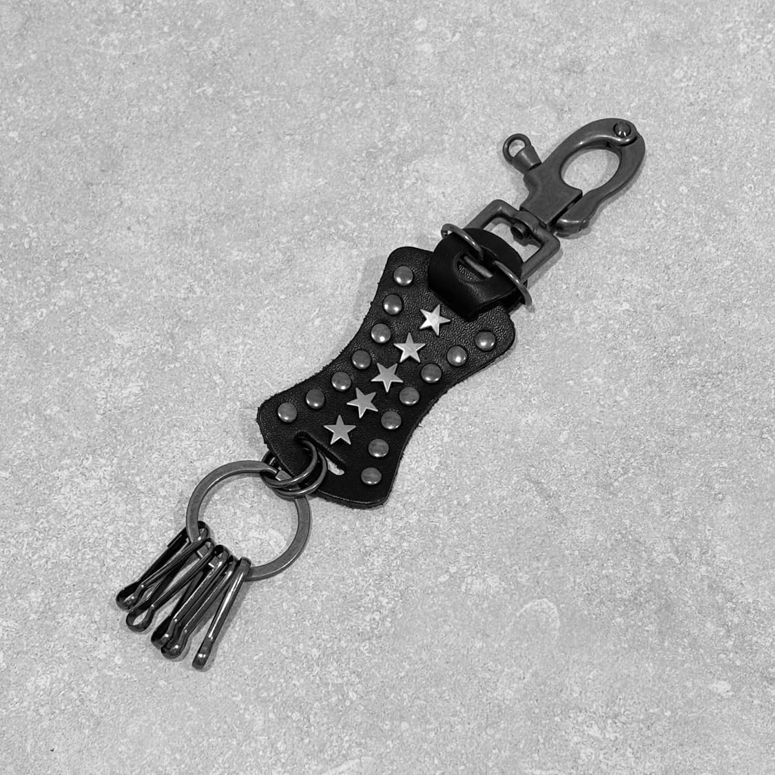 Oribell 크롬 스타 버클 스터드 이태리 소가죽 후크 키링 열쇠고리 상품이미지2