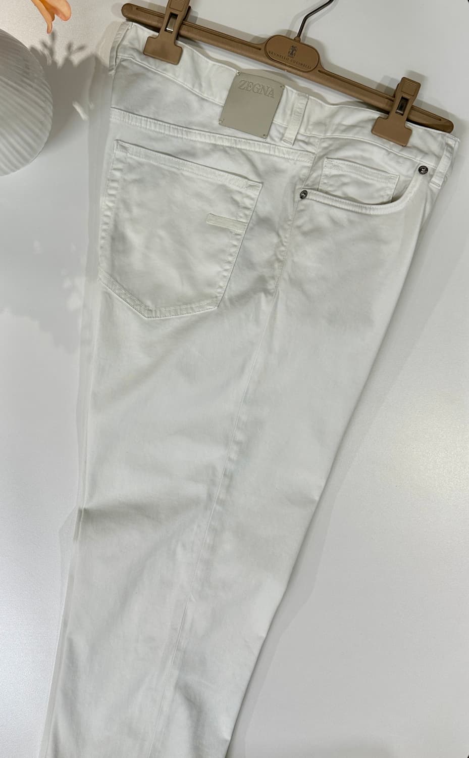 제냐 로시아 데님 팬츠 화이트 크림 슬림핏 36 상품이미지1