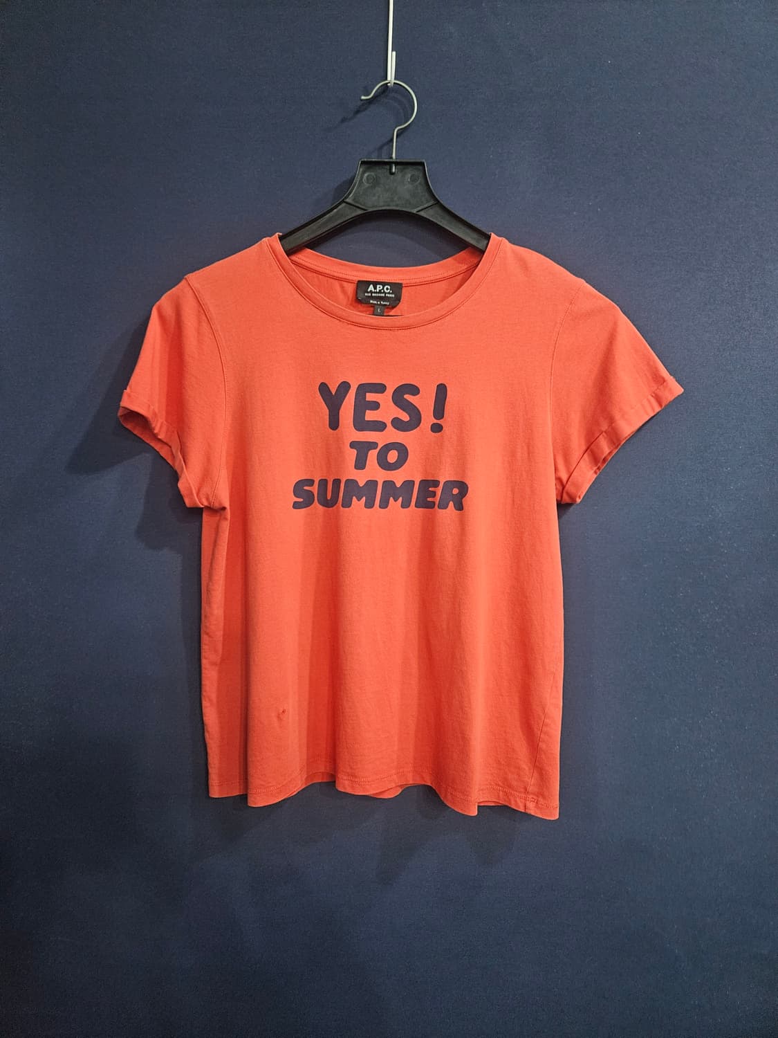 A.P.C 아페쎄 프린팅 오렌지 남성 반팔티  상품이미지1