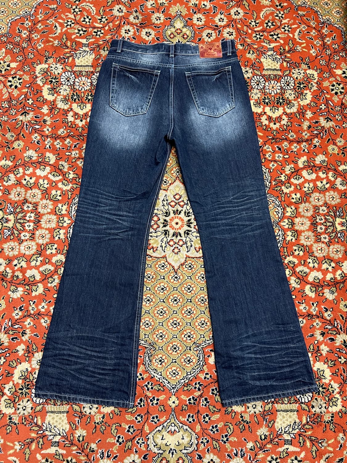 [48] 엘무드 슬래시 플레어 부츠컷 데님 팬츠 트루블루 상품이미지3