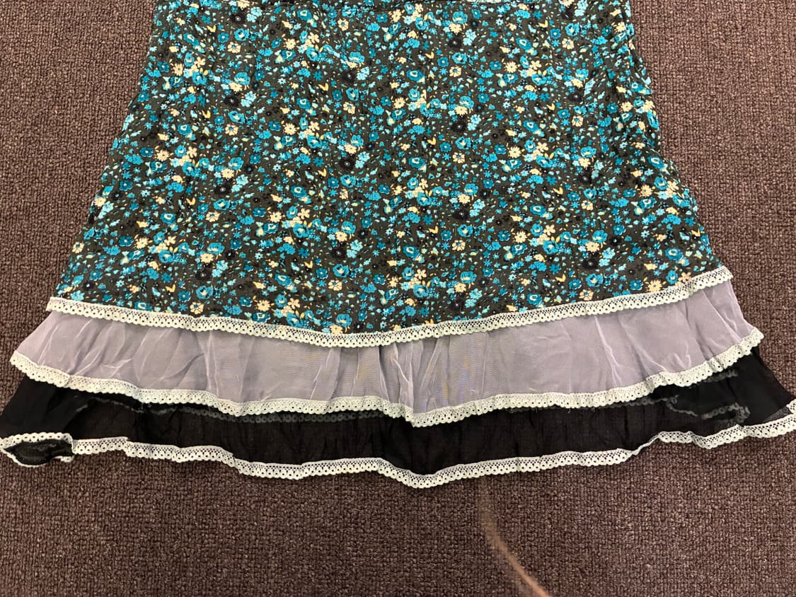 M)Japanese vintage 여성 꽃무늬 레이스 디테일 나시 상품이미지4