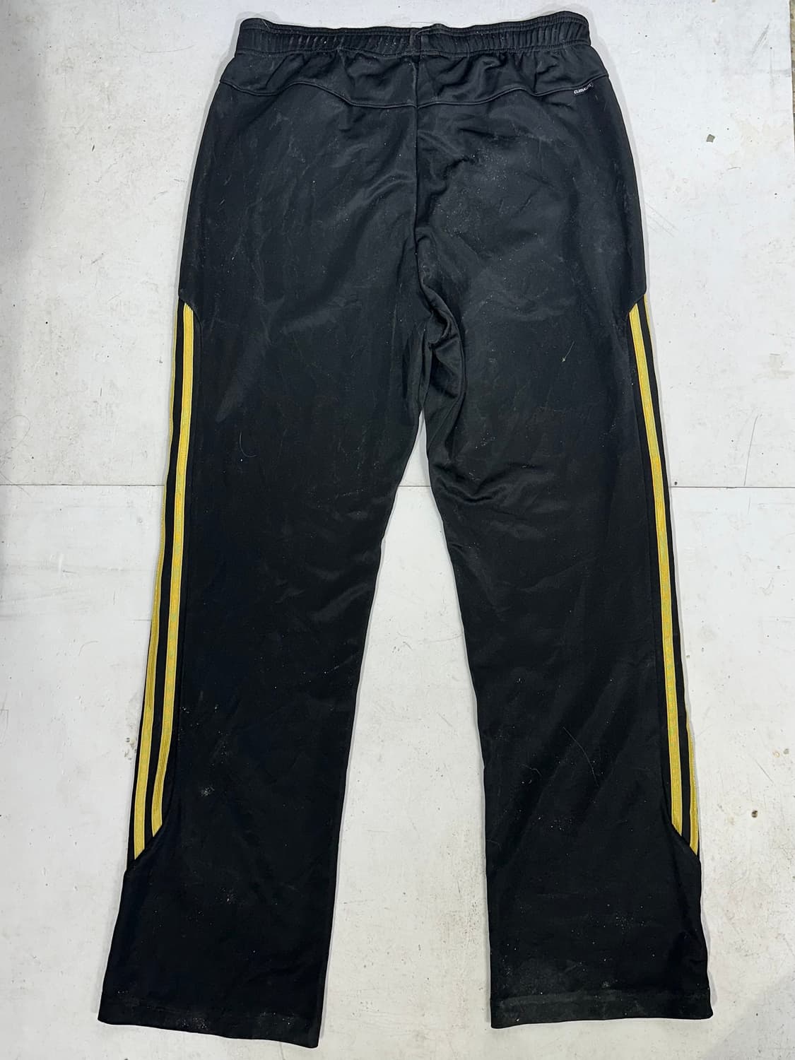 아디다스 블랙 골드 삼선 와이드 추리링 트레이닝 팬츠 M 상품이미지5