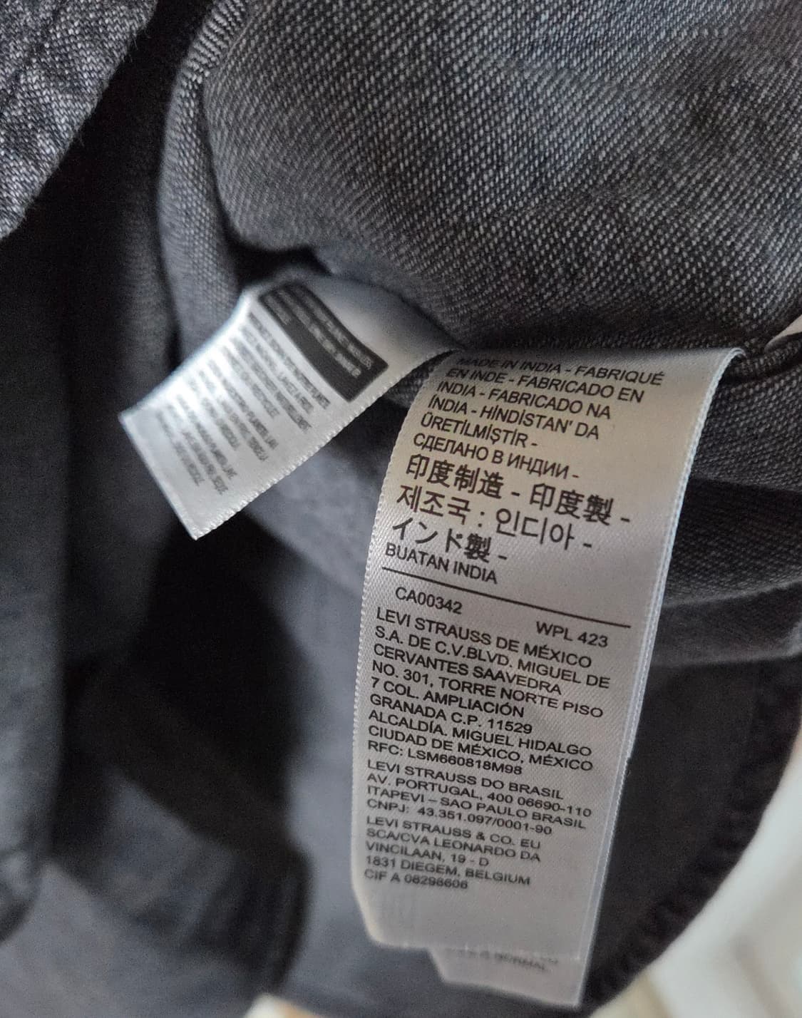 (착샷) 리바이스 실버탭 흑청 데님 오버핏 상품이미지3