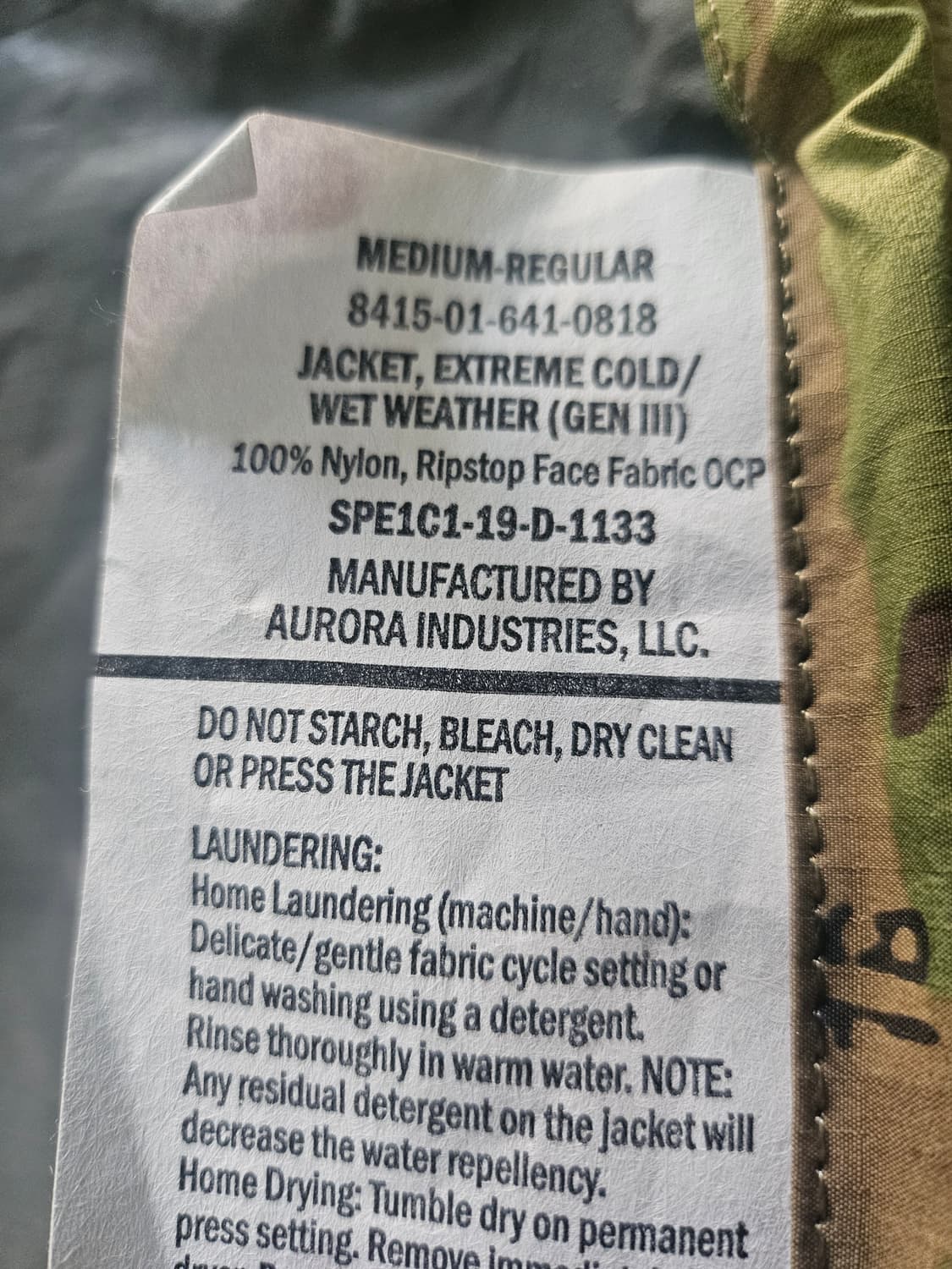 미군오리지날 OCP 멀티캠 팩라이트 신품MR 상품이미지3