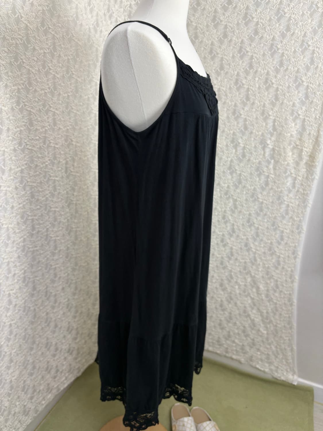 블랙 크로셰 롱 원피스 상품이미지7
