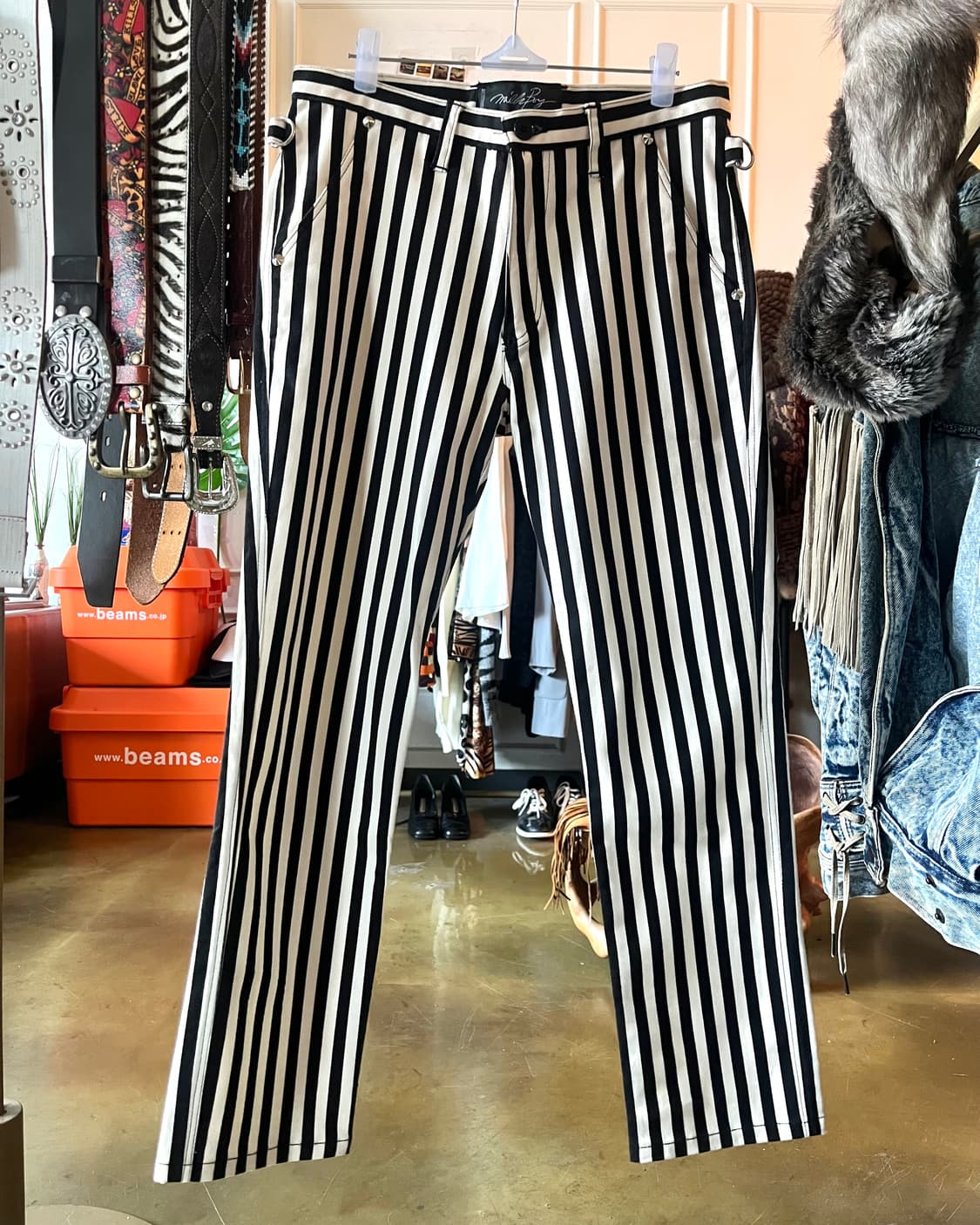 90s MILKBOY Stripe Studed Cotton Pants 상품이미지3