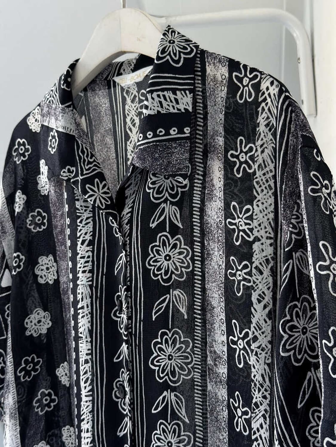 High count poly design H/S blouse shirt 상품이미지4