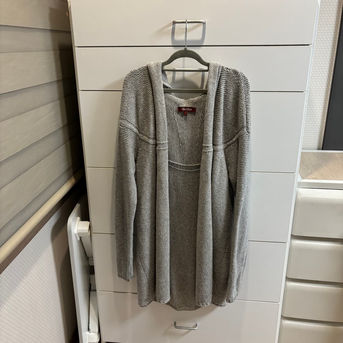 막스마라 그레이 글리터 후드 니트 가디건 상품이미지2