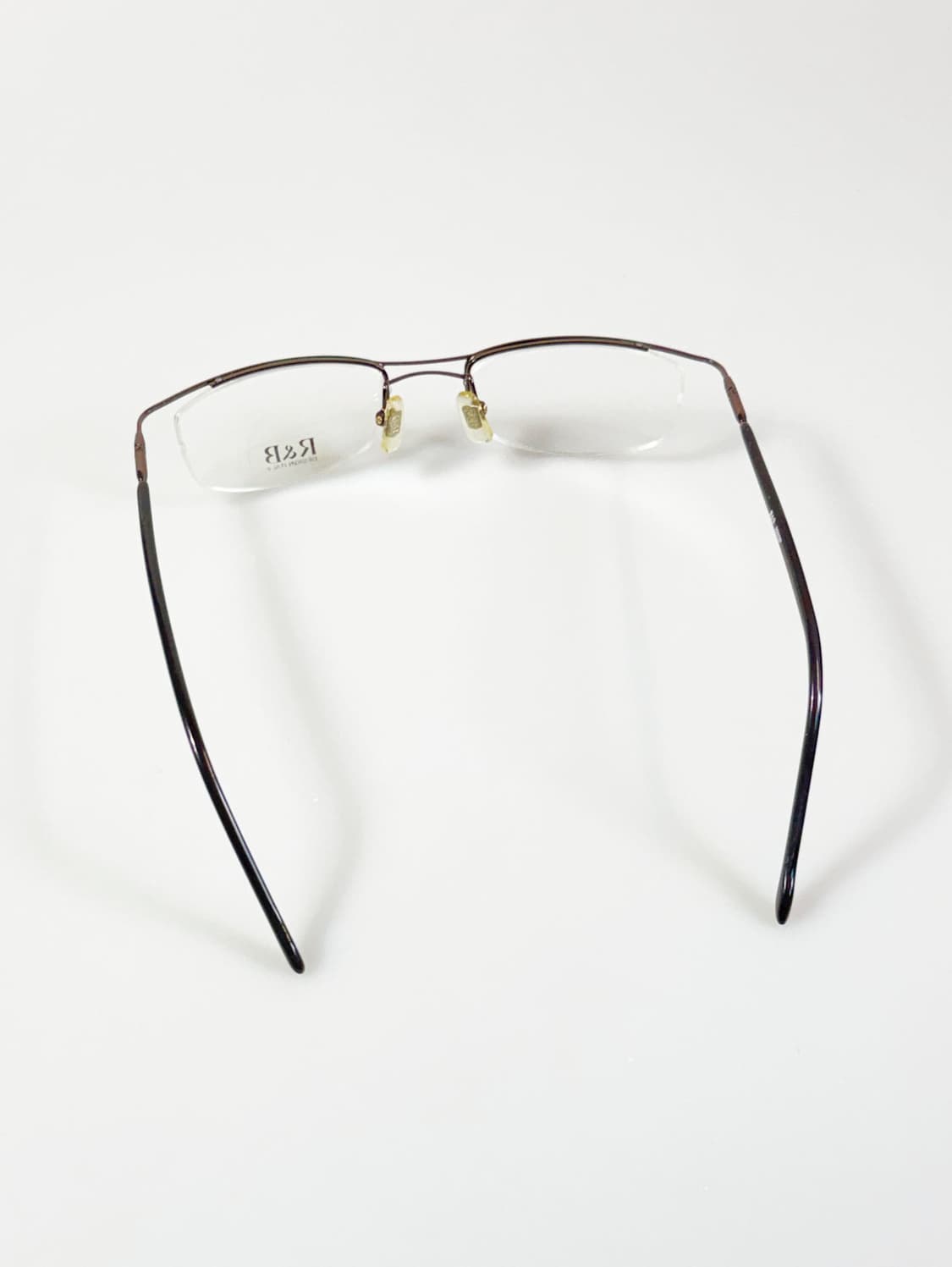 R&B EYEWEAR 반무테 스퀘어 메탈 빈티지 안경 상품이미지5