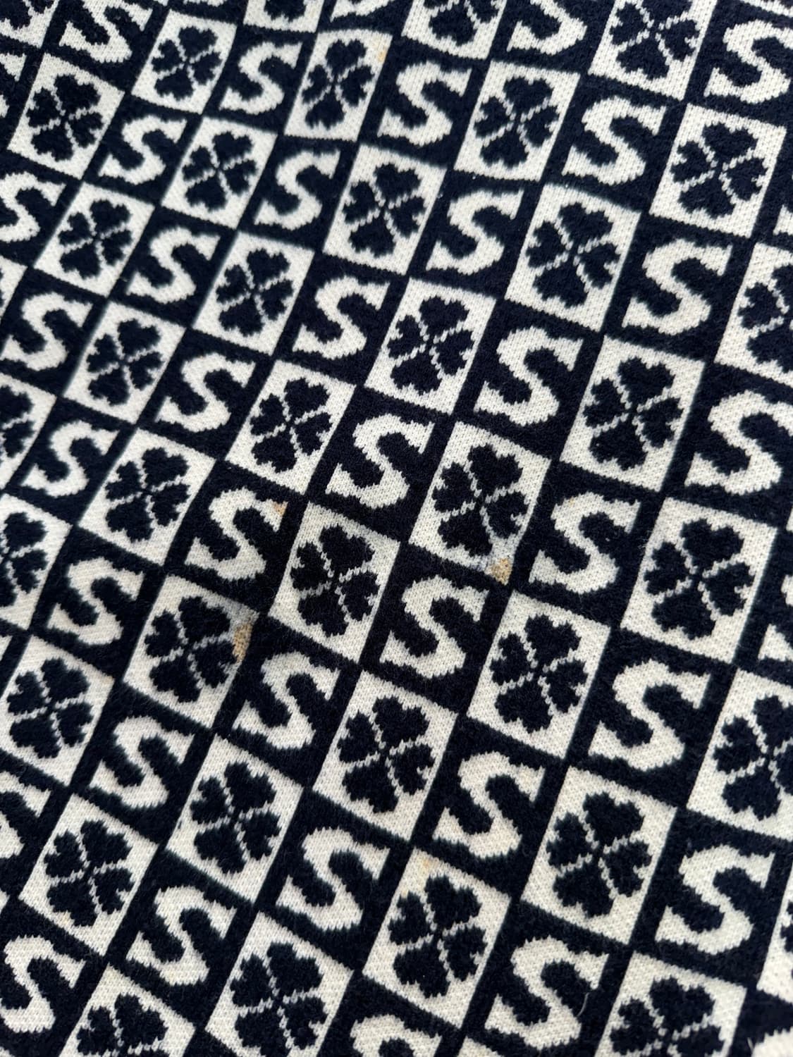 정품) 산드로 자카드 니트 원피스 네이비 38 상품이미지6