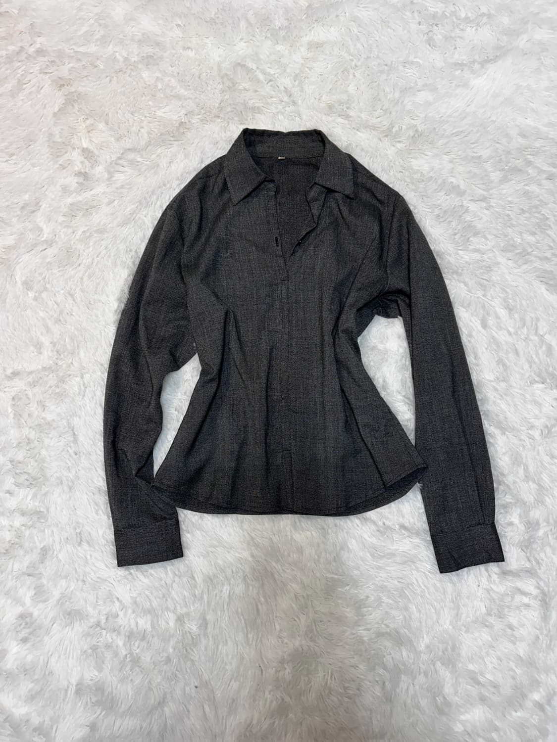 chic charcoal button shirt 상품이미지1