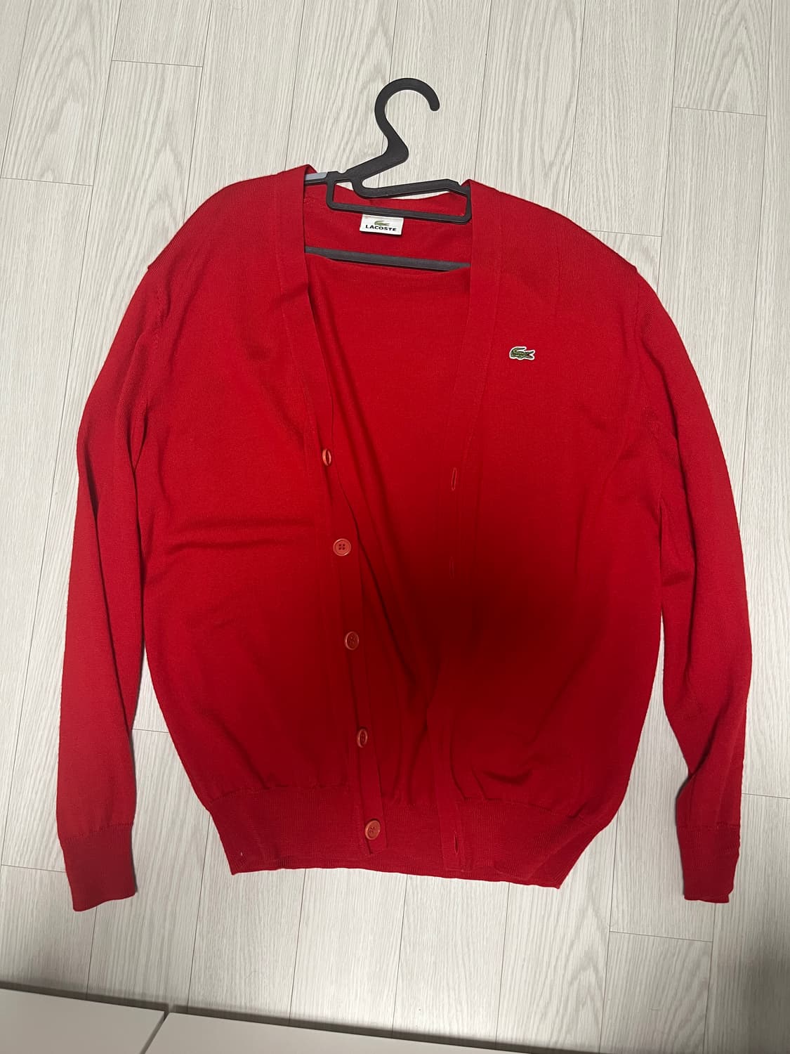 라코스테 가디건 레드 상품이미지1