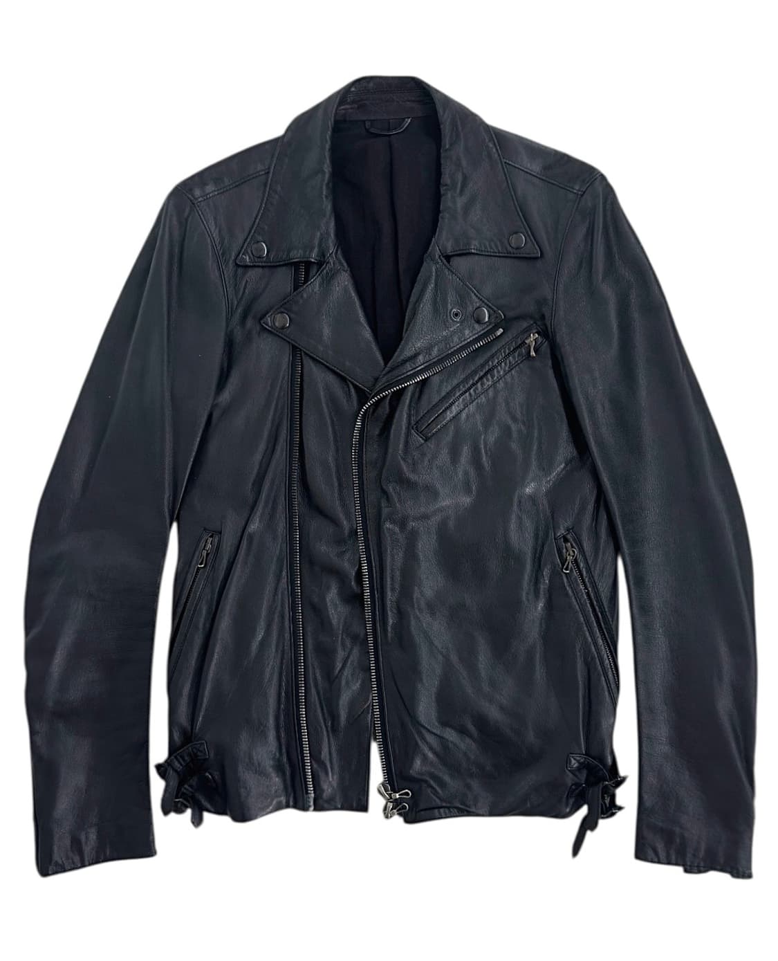 어태치먼트 사슴 가죽 라이더 자켓 상품이미지5