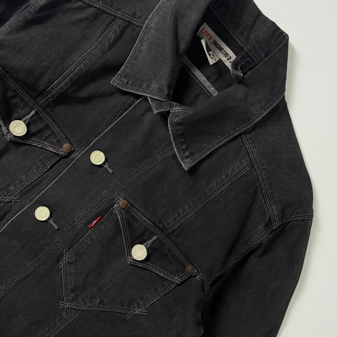 Levi's  리바이스 엔지니어드진 본패치 흑청 데님 자켓  상품이미지3