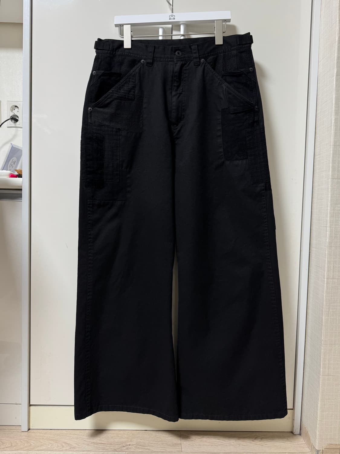 4) 폴리테루 패치워크 내로우 치노 팬츠 상품이미지1