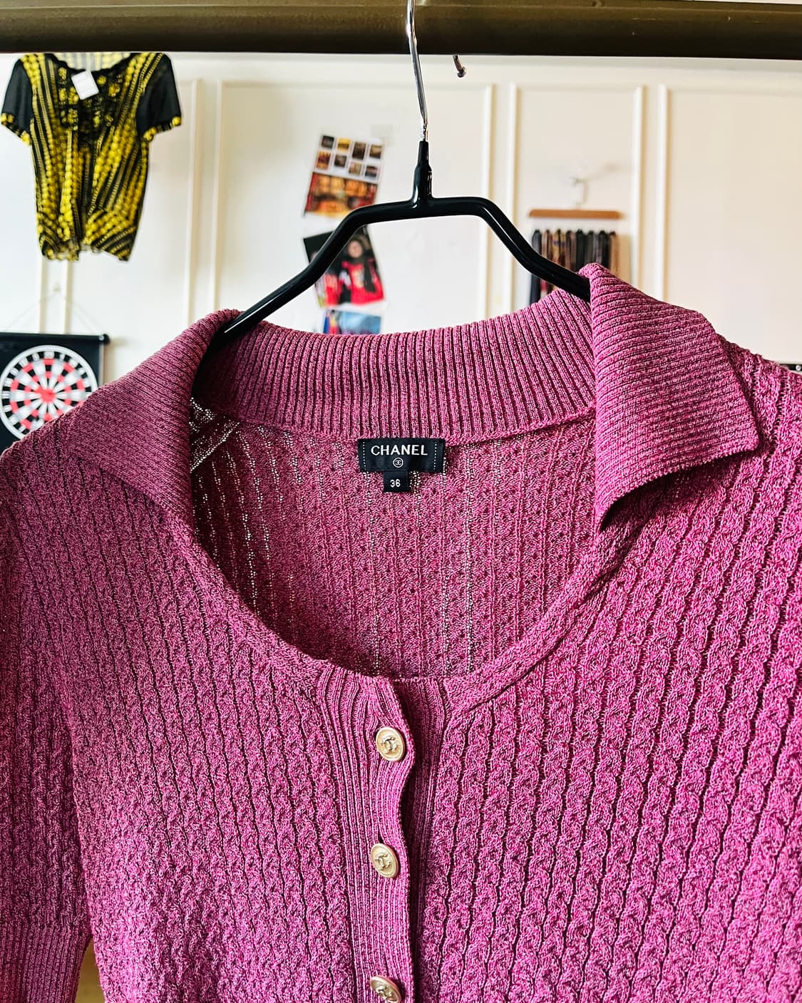 CHANEL 2021ss Silk Ribbed Knit Cardigan 상품이미지3