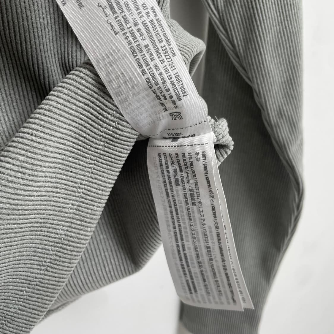 [hollister] 홀리스터 골지 버튼 롱슬리브 그레이 상품이미지4